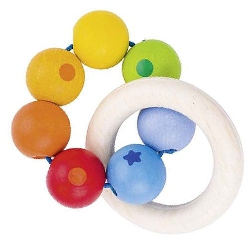 Heimess Wooden Rattles - Rainbow Round