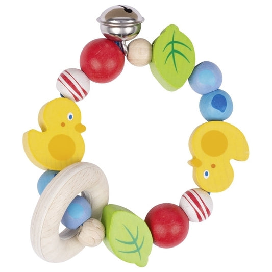 Heimess Wooden Rattles - Touch Ring Elastic Duck