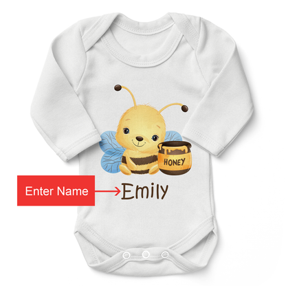 [Personalized] Endanzoo Organic Baby Bodysuit - Honey Bee