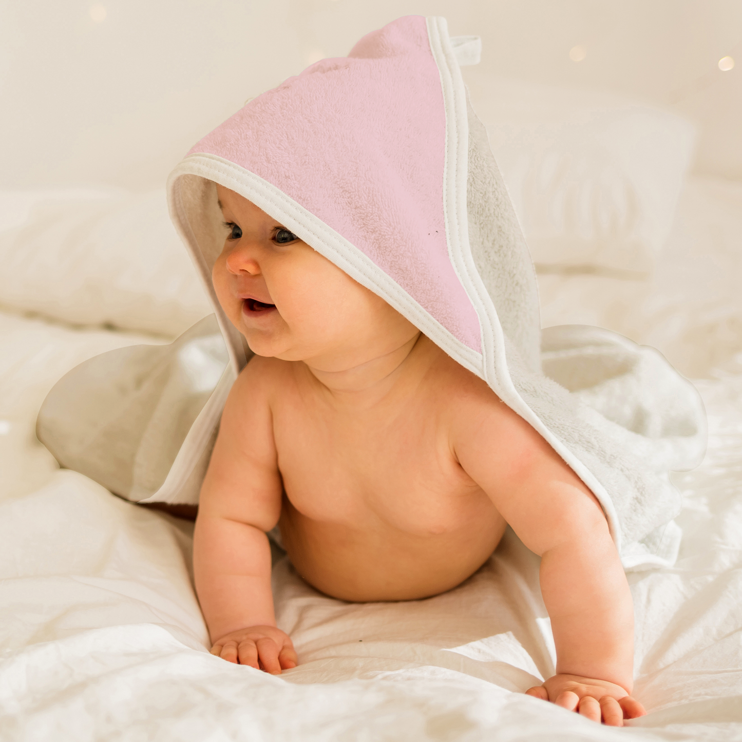 Endanzoo Organic Baby Hooded Towel - Pink