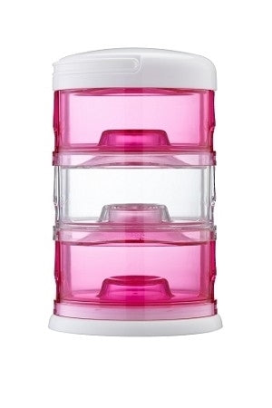Innobaby Packin' Smart Snack Container - 3 tier  / White Pink