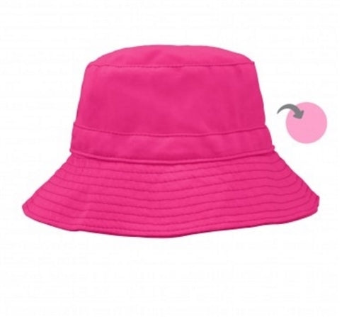 Iplay Reversible Bucket Hat Organic Cotton - Hot Pink / Light Pink