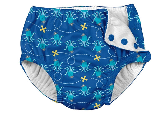 Iplay Ultimate Snap Swim Diaper - Royal Blue Octopus