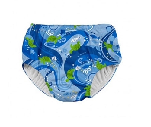 Iplay Ultimate Snap Swim Diaper - Blue Turtle Batik