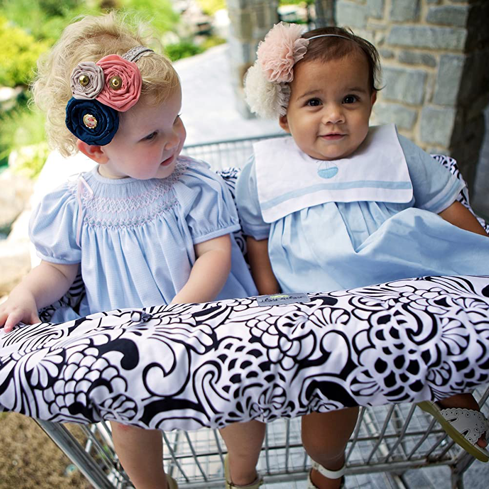 Itzy Ritzy Ritzy Sitzy Shopping Cart and High Chair Cover Damask Avo