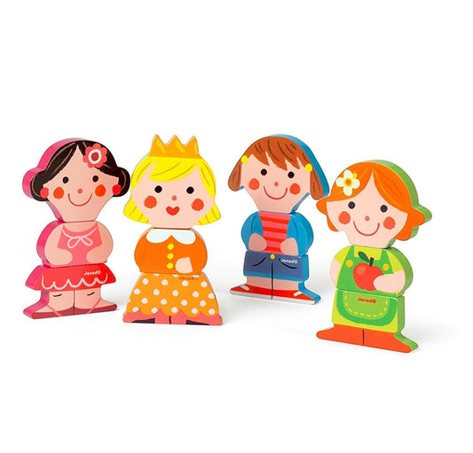 Janod - Funny Magnets Dolls (4 Pieces)