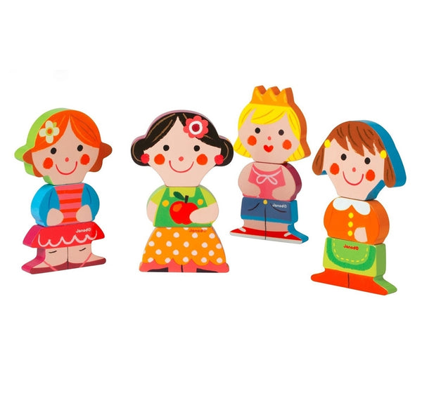 Janod - Funny Magnets Dolls (4 Pieces)
