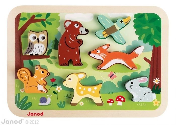 Janod Wooden Puzzle - Forest Chunky