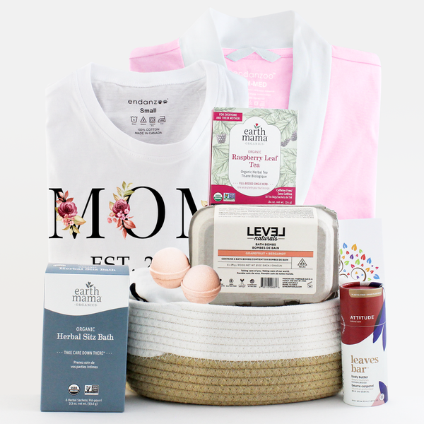 Zeronto New Mom Gift Basket - Lovely Spa Treat For Mom (Pink)