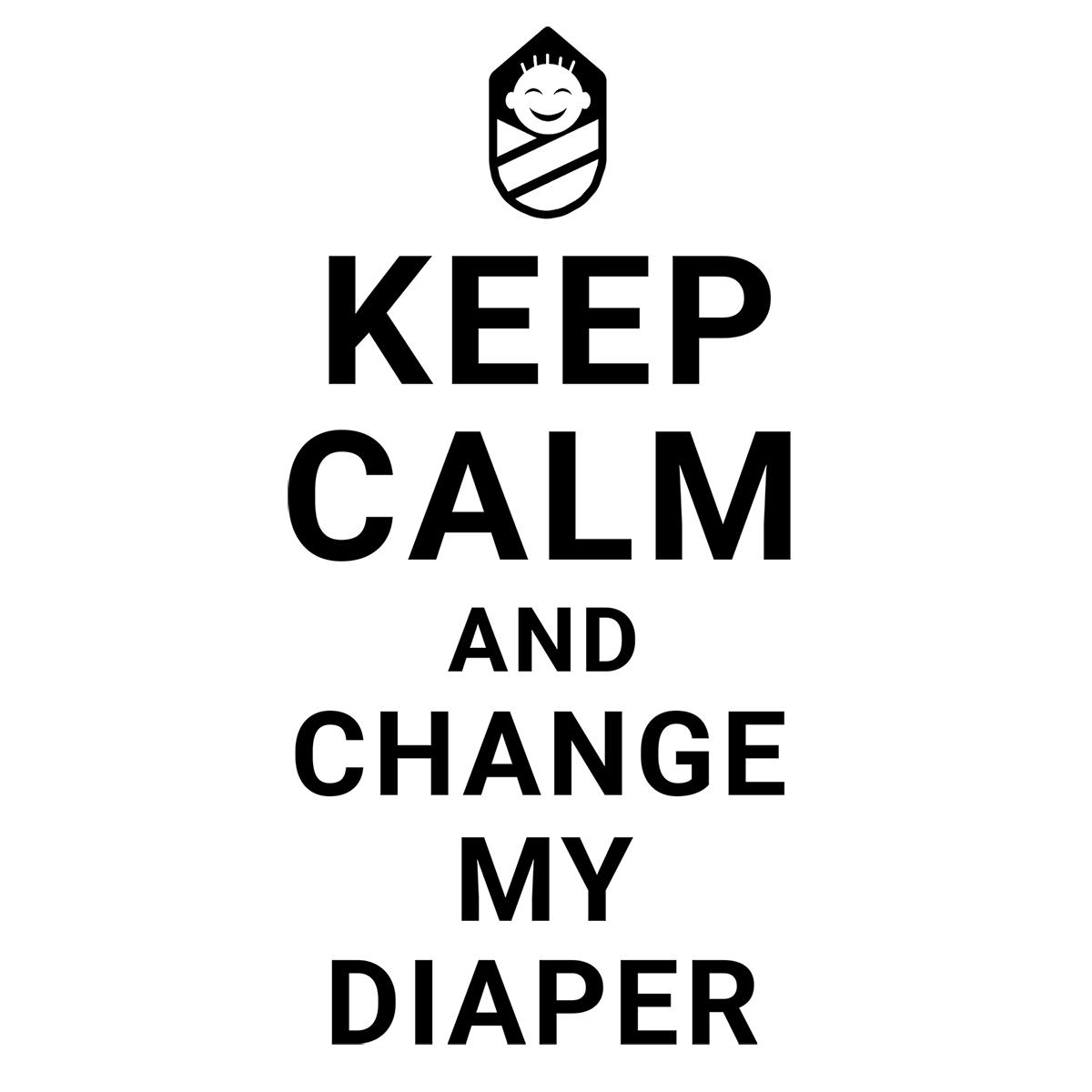 Endanzoo Organic Short Sleeve Bodysuit - Keep Calm And Change My Diaper