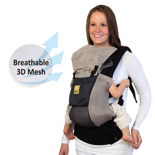 Lillebaby Complete 6-in-1 Baby Carrier – Airflow (Grey/Silver with Pocket)