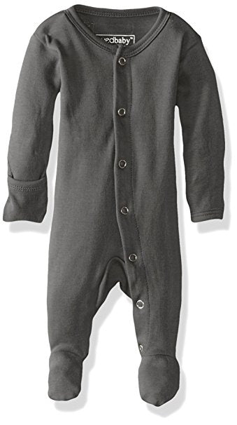 L'ovedbaby Gl'oved-Sleeve Organic Footie - Grey