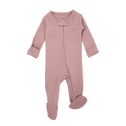 L'ovedbaby Gl'oved-Sleeve Organic Jumpsuit - Reversed Zipper / Mauve