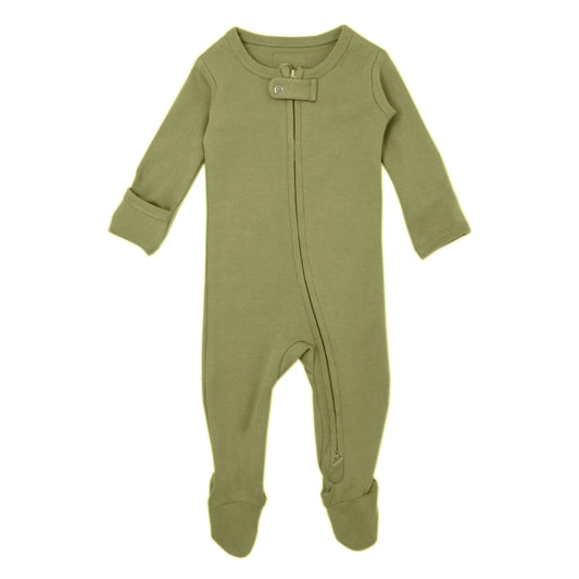 L'ovedbaby Gl'oved-Sleeve Organic Jumpsuit - Reversed Zipper/ Sage