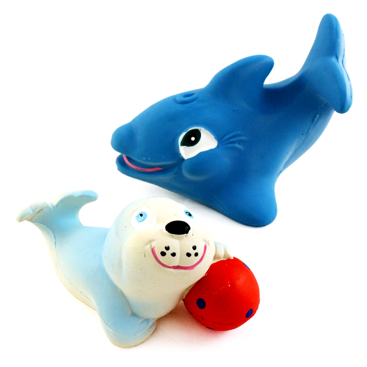 Lanco Natural Rubber Bath Toy - Seal & Dolphin Lalo