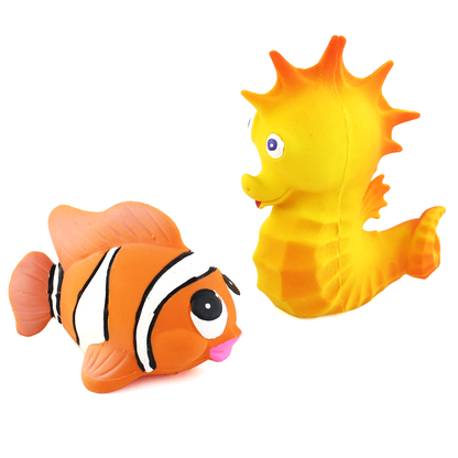 Lanco Natural Rubber Bath Toy - Clownfish Pili & Seahorse Ria