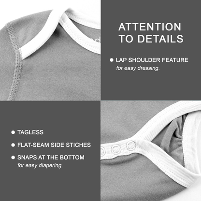 [Custom TEXT] Endanzoo Organic Baby Bodysuit Short Sleeve I Sports Team I Front & Back