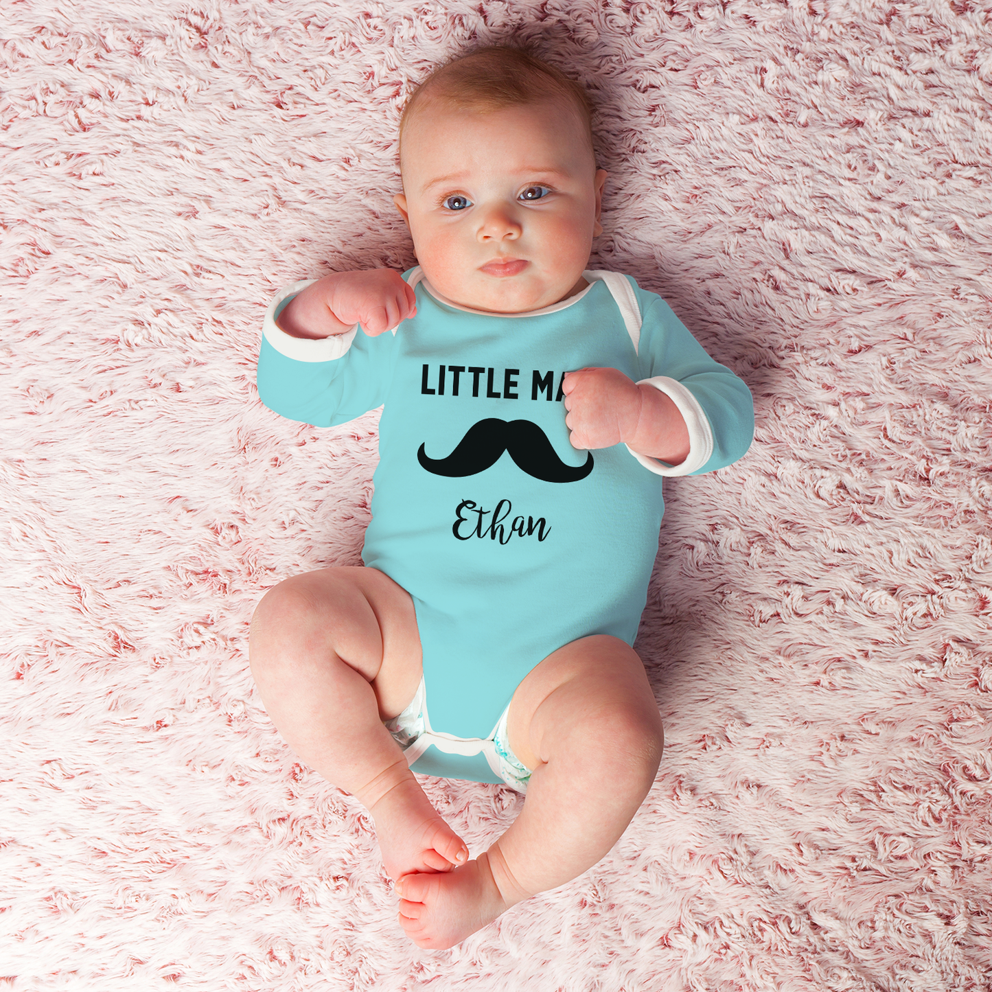 [Personalized] Endanzoo Organic Long Sleeves Baby Bodysuit - Little Man