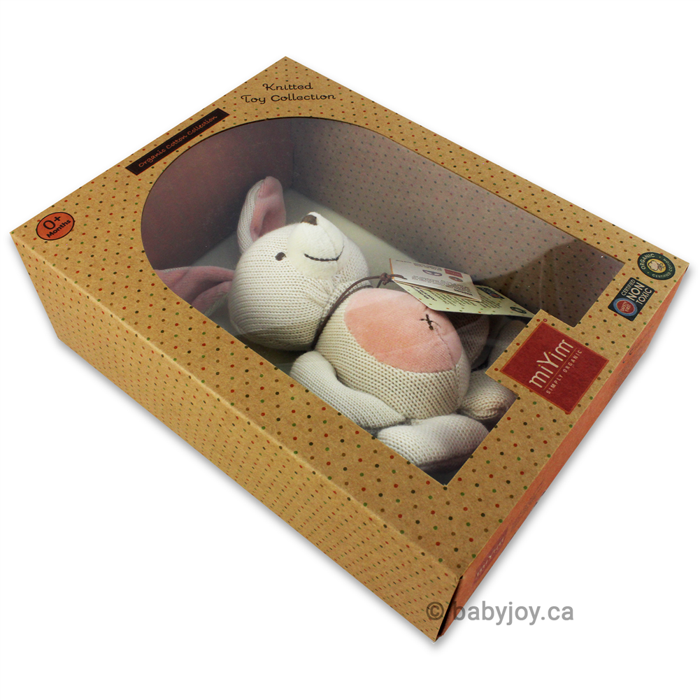 miYim Organic Knitted Teether Bunny Baby Joy Canada