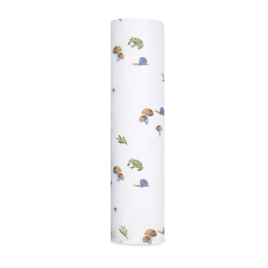 Aden Anais Organic Swaddle - Outdoors - Magical Garden