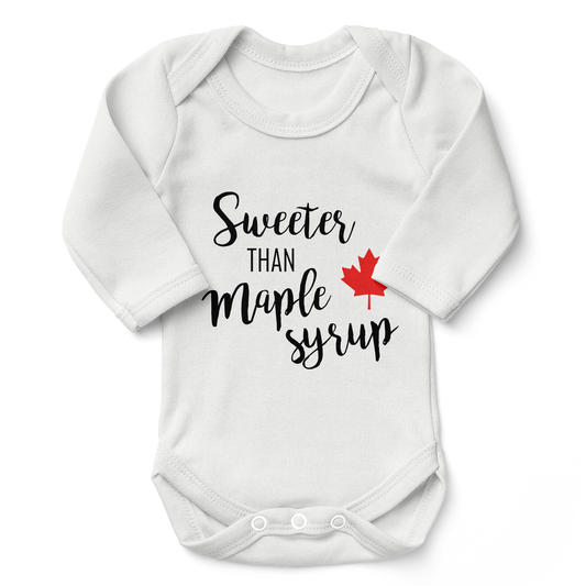 Sweeter than Canada Maple Syrup - Organic Baby Bodysuit