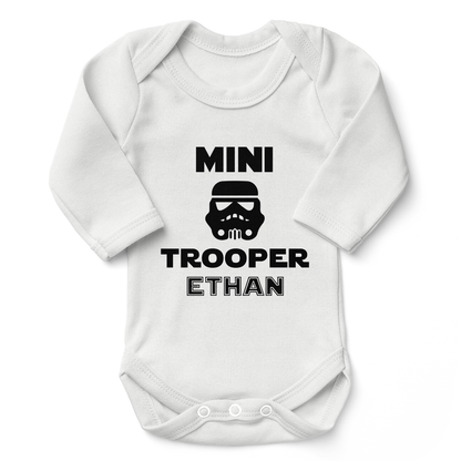 [Personalized] Endanzoo Organic Baby Bodysuit - Mini Stormtrooper Movie