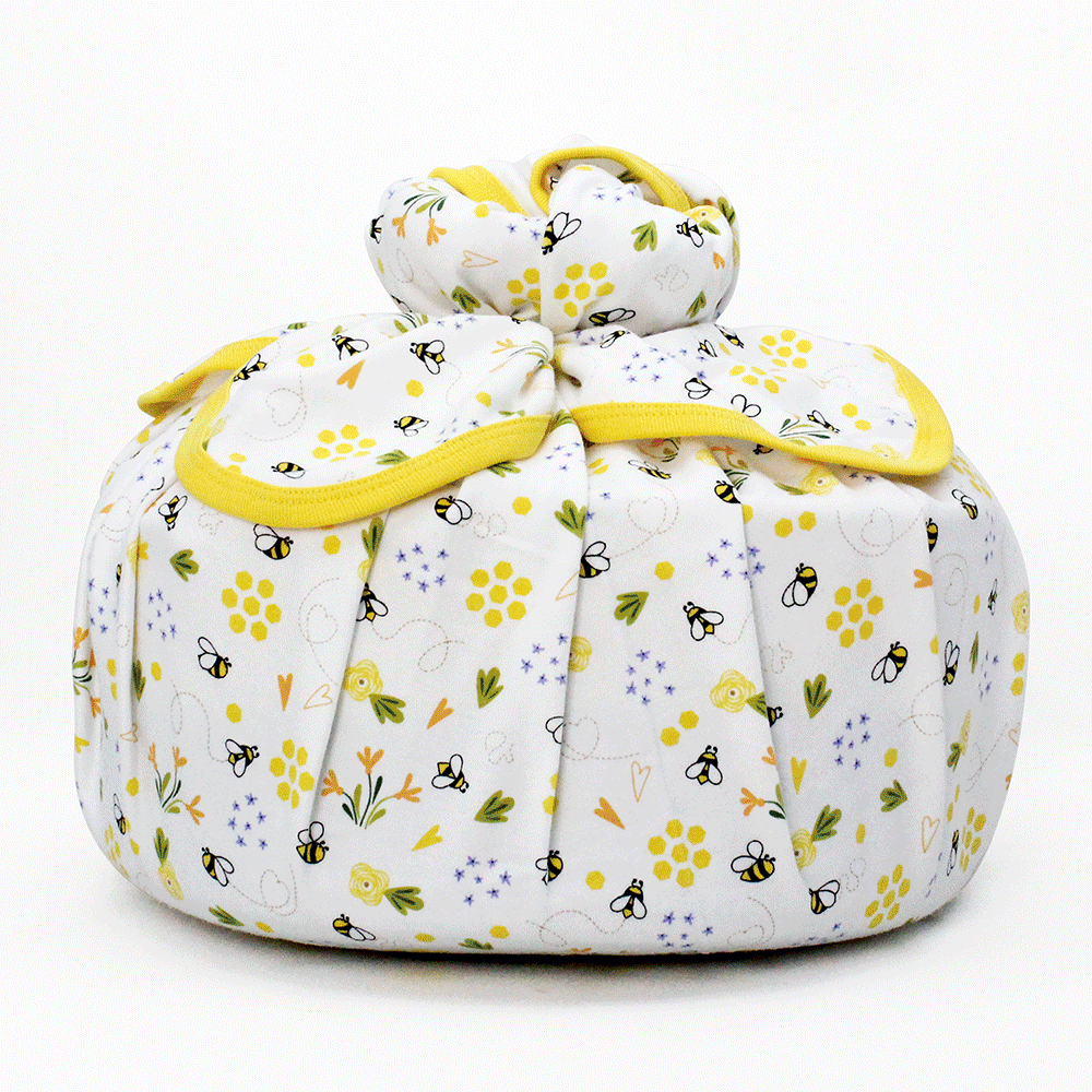 Baby Gift Basket - Furoshiki Wrapping with Blanket