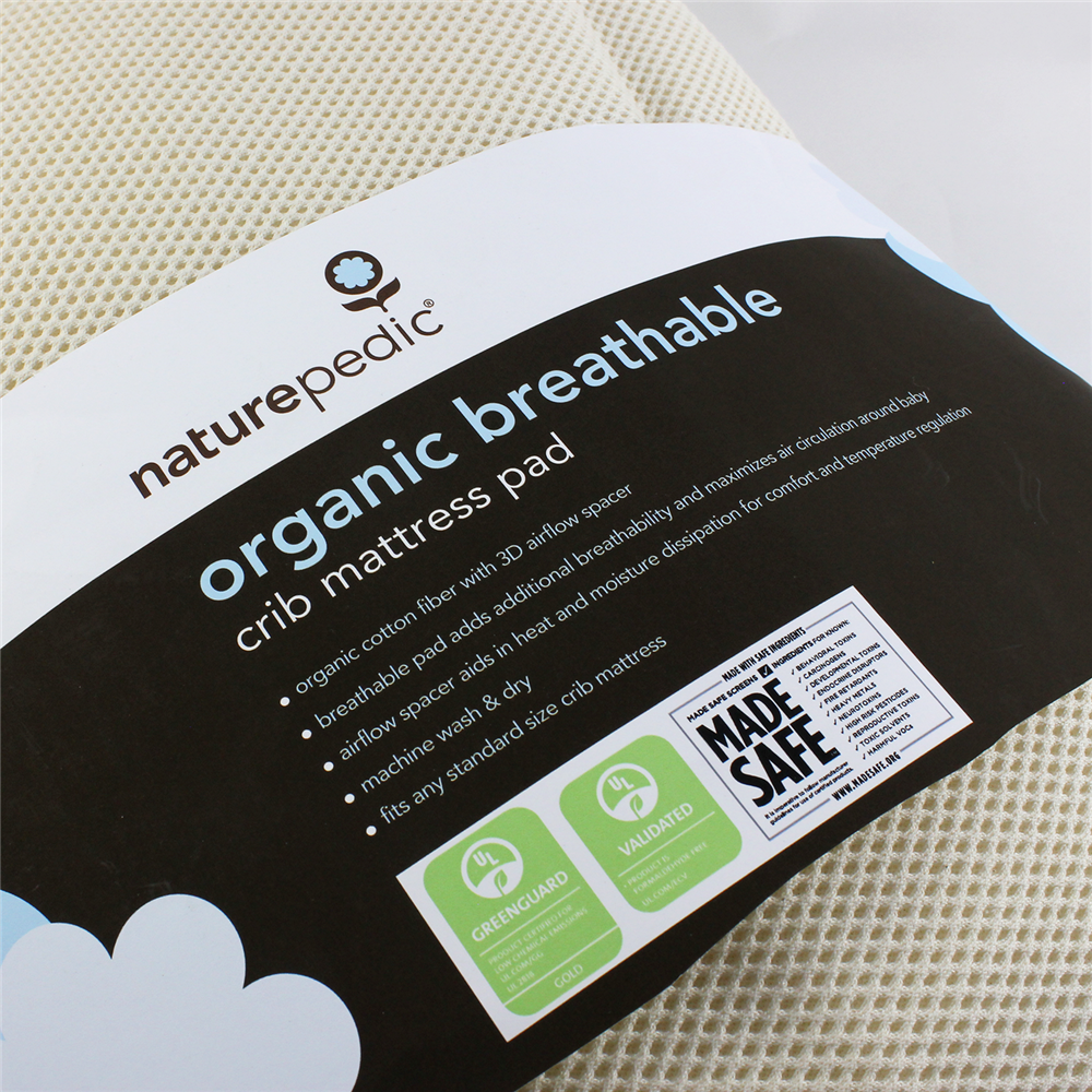 Naturepedic Organic Breathable Crib Mattress Pad - PC46