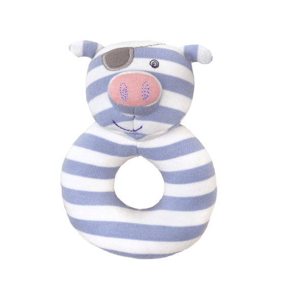 Organic Farm Buddies - Pirate Pig Teething Rattle