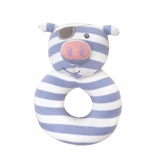 Organic Farm Buddies - Pirate Pig Teething Rattle