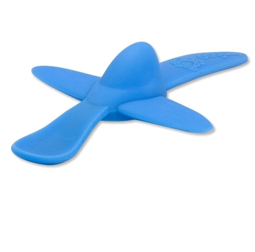 Oogaa Silicone Airplane Spoon (Blue)