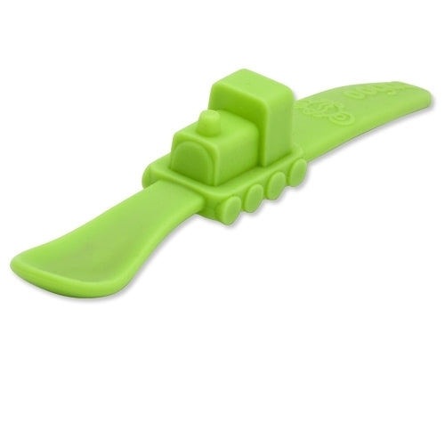 Oogaa Silicone Train Spoon (Green)