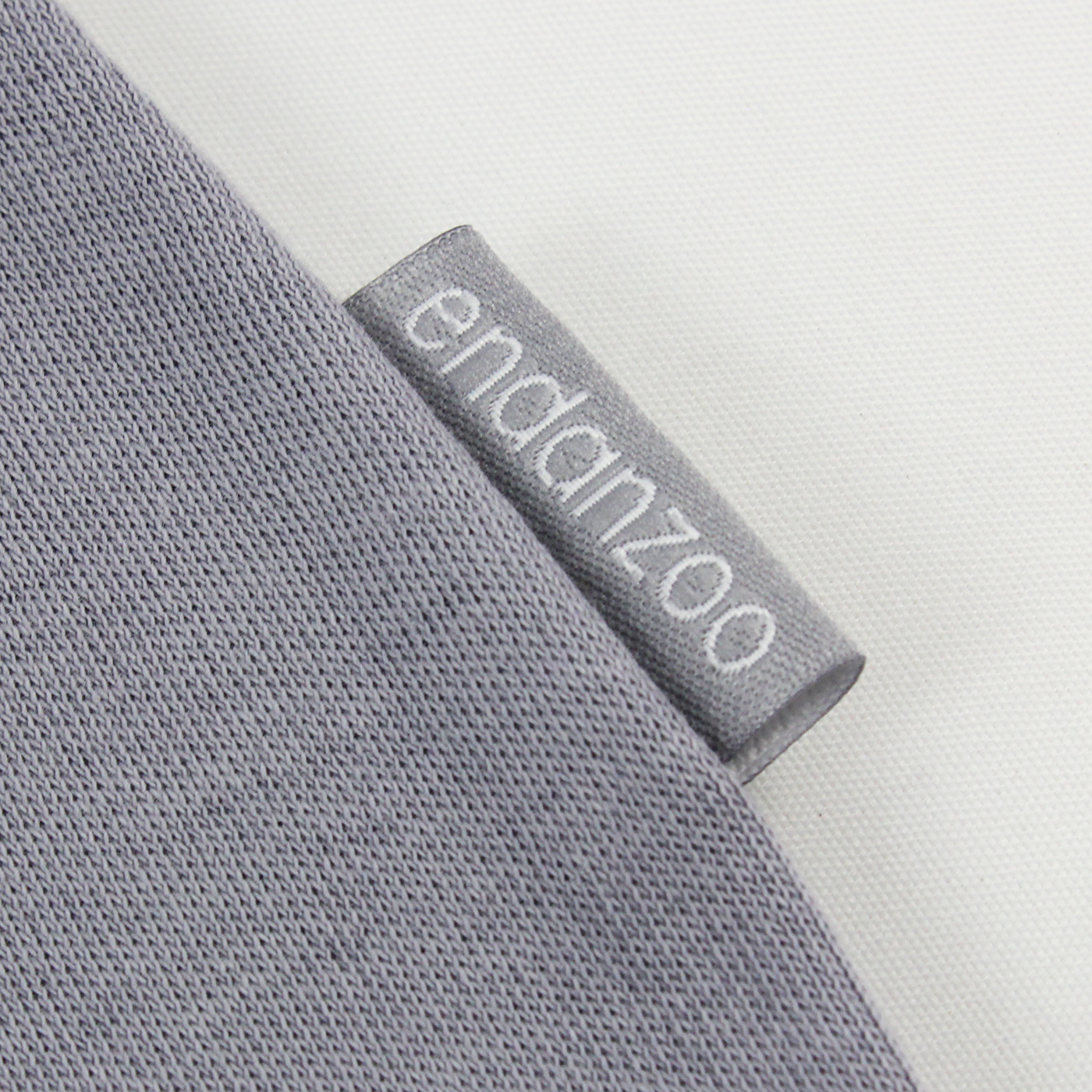 Endanzoo Organic Long Sleeve Double Zippered Romper - Grey w/ Blue