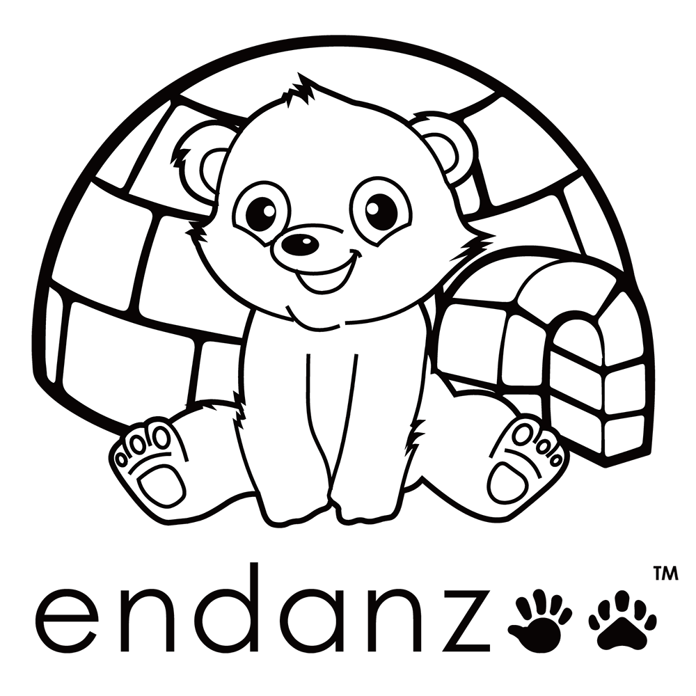 Endanzoo Organic Long Sleeve Onesie - Polar Bear & Igloo