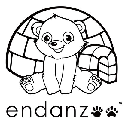 Endanzoo Organic Long Sleeve Onesie - Polar Bear & Igloo