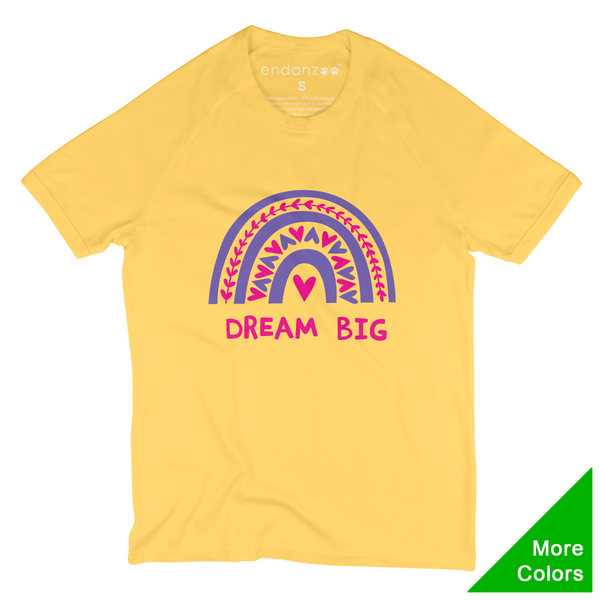 Rainbow Dream Big Girl Organic Kids Tee Shirt