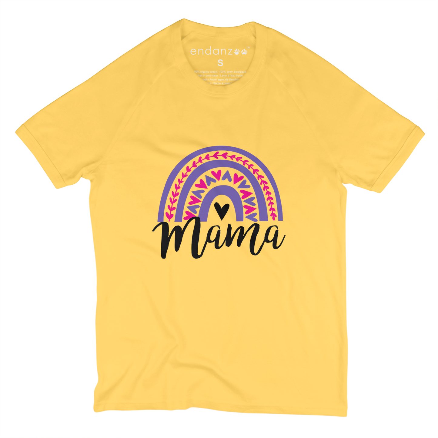 Personalized Matching Mom & Baby Organic Outfits - Rainbow (Yellow)