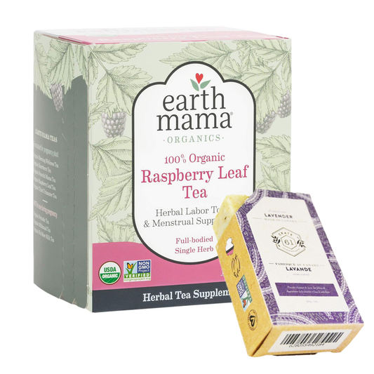 Crate 61 Organic Bar Soap (Lavender) + Earth Mama's Organic Raspberry Leaf Tea