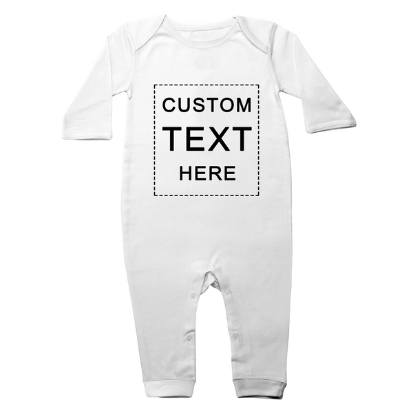 [Custom Text] Baby Romper I Sleeper I Three Quarter Sleeve