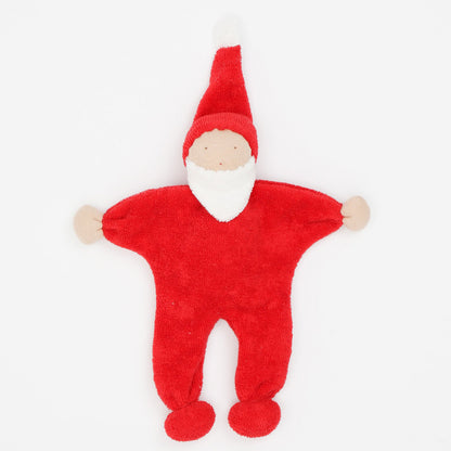 Under The Nile Organic - Santa Baby Christmas Buddy Lovey Doll Toy 8"