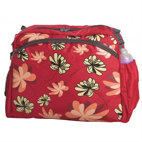 Simply Good Ultra Diaper Bag - Water Lilies (Red)