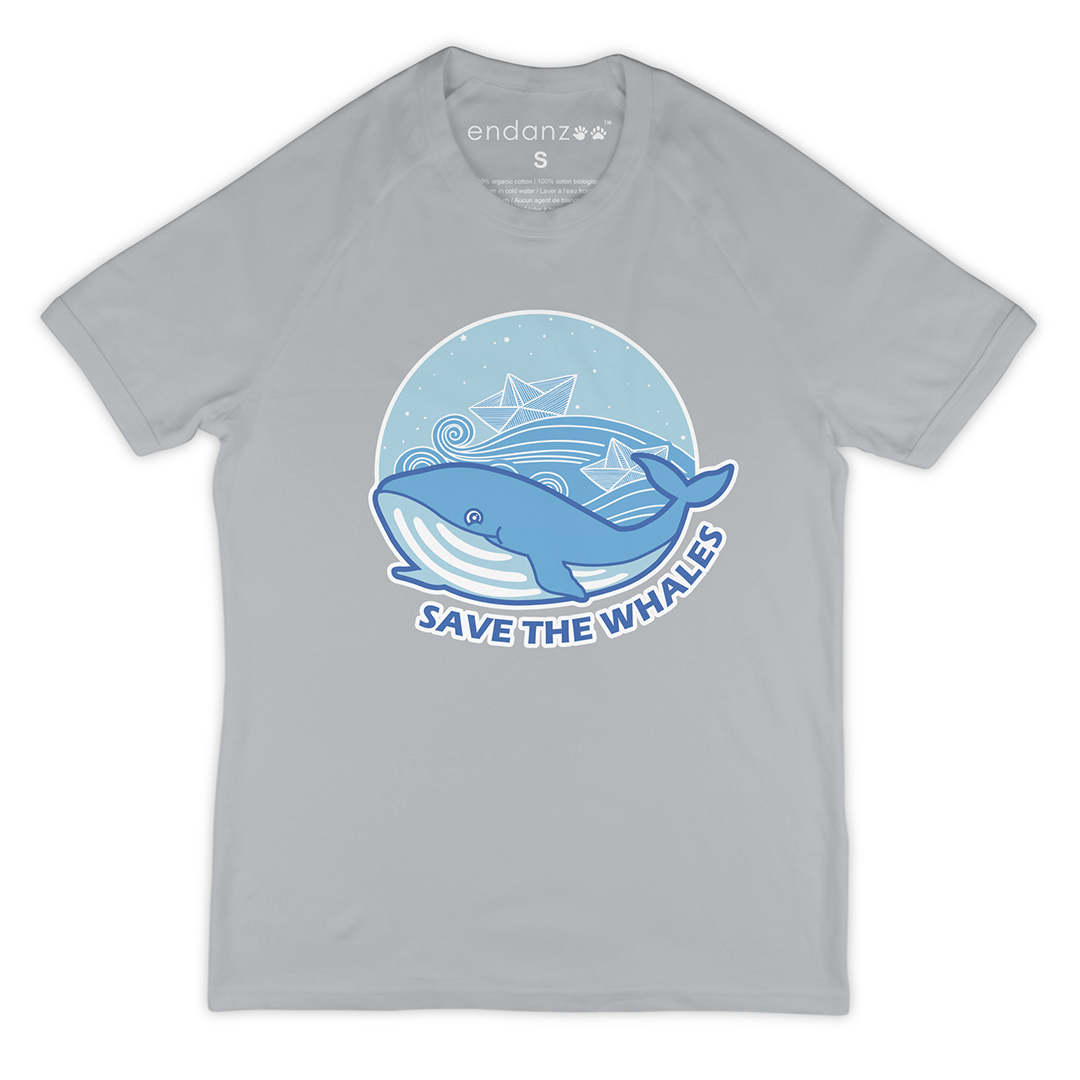 Endanzoo Organic Short Sleeve Kids Tee Shirt - Save The Whales