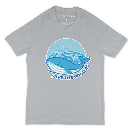 Endanzoo Organic Short Sleeve Kids Tee Shirt - Save The Whales