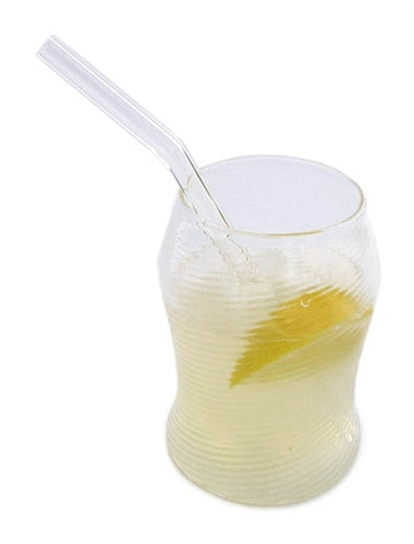 Strawesome 8" Barely Bent Standard Glass Straw - Clear