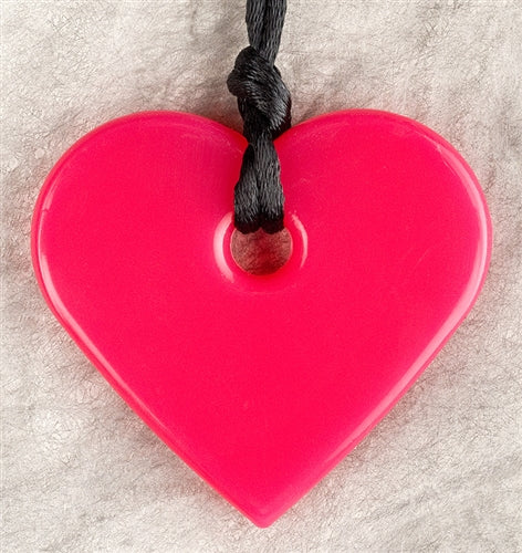 Teething Bling Pendant - Red Heart