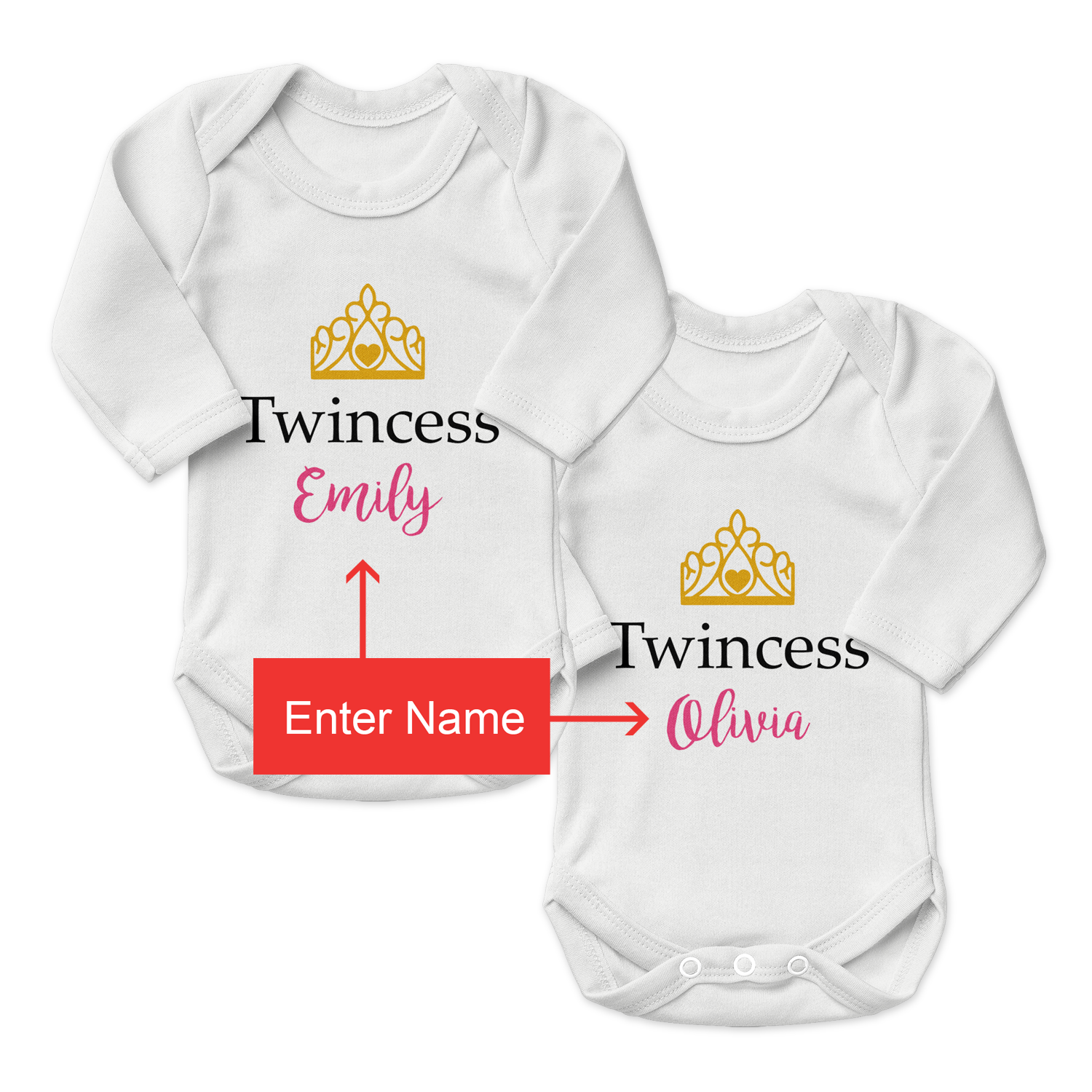 Zeronto Twin Baby Girl Gift Basket - Little Twincess