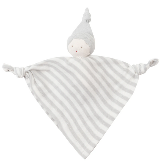 Under The Nile Organic Sleeping Doll with Knot - Tan Stripe