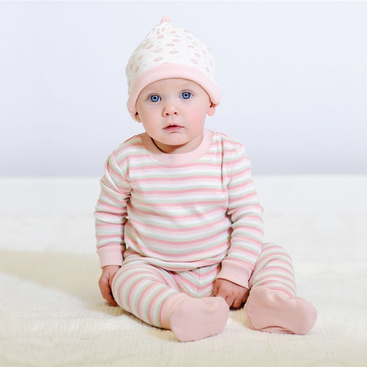 Under the Nile Organic Baby Pajamas - Girl Stripe