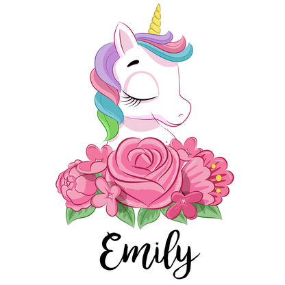 Personalized Organic Baby Bodysuit Set - TWIN Unicorns (Pink & Pink)