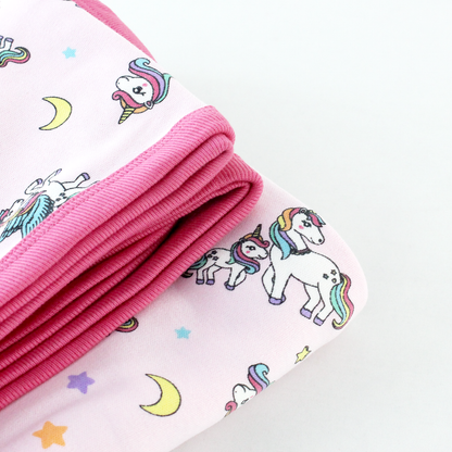 Endanzoo Organic Baby Swaddle Blanket - Rainbow Unicorns